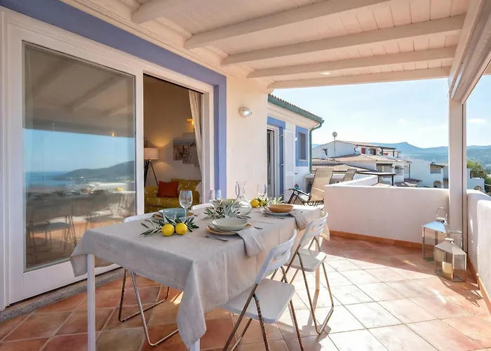 公寓 Castel Sardo Grande Attico Con Spettacolare Vista Mare Veranda E