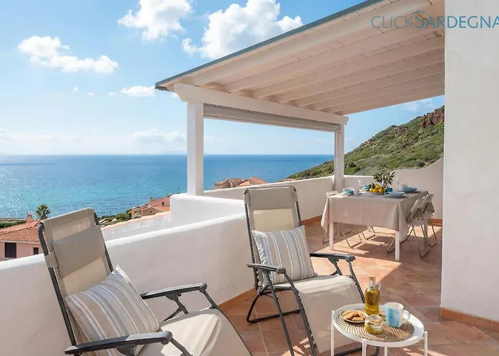 公寓 Castel Sardo Grande Attico Con Spettacolare Vista Mare Veranda E