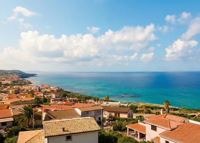 Castel Sardo Grande Attico Con Spettacolare Vista Mare Veranda E 卡斯特尔萨多