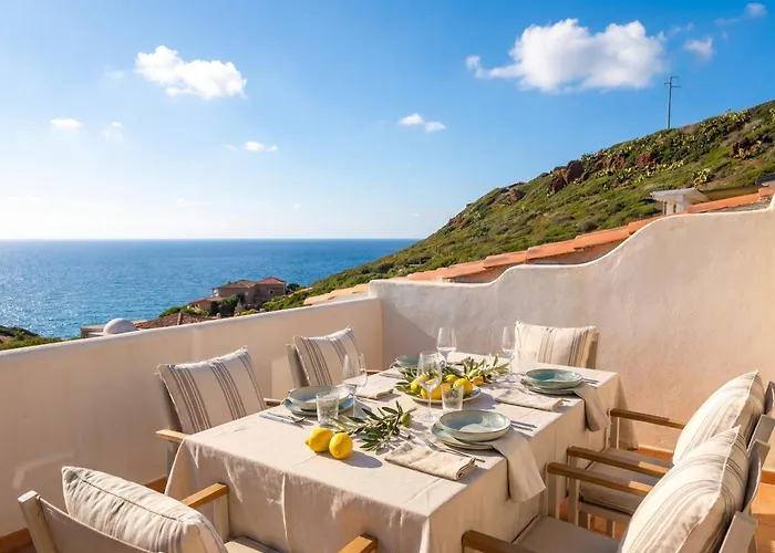 公寓 Castel Sardo Grande Attico Con Spettacolare Vista Mare Veranda E